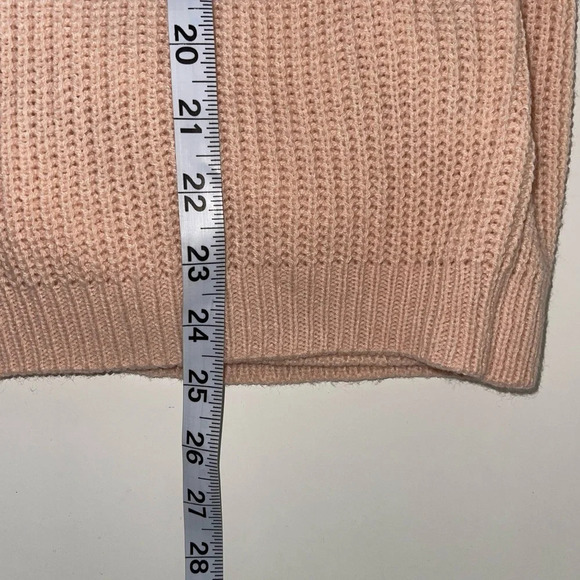 Love by Design Light Pink V-neck Wrap Open Back Knit Sweater Medium Women’s - Picture 8 of 10